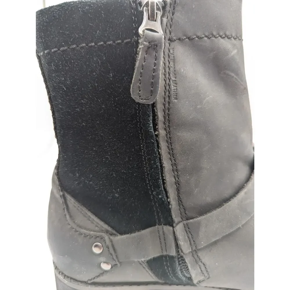 Eddie Bauer | Covey 2.0 Winter Ankle Boots Brown Leather Side Zip | US 9